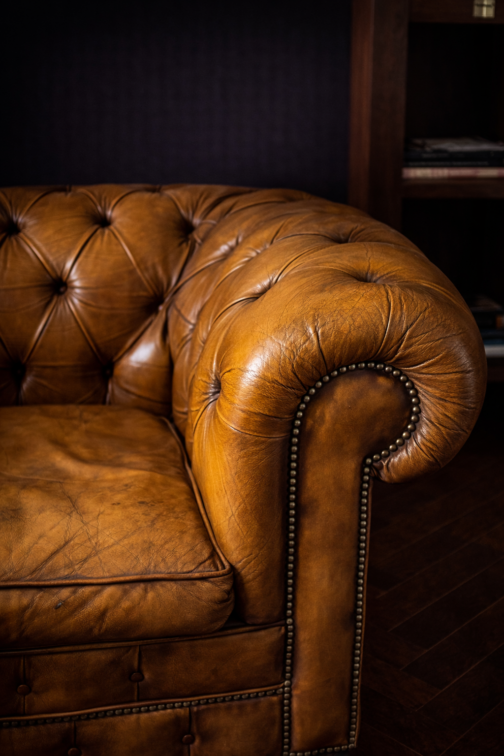 SILLON CHESTERFIELD CLUB XL COLOR MIEL MOSTAZA - Imagen 2