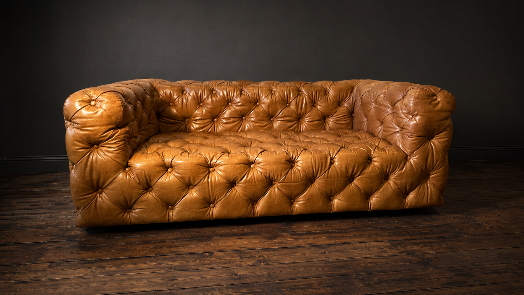 SOFA PIEL ANILINA TIMOTHY OULTON MODELO TRIBECA TUFTED