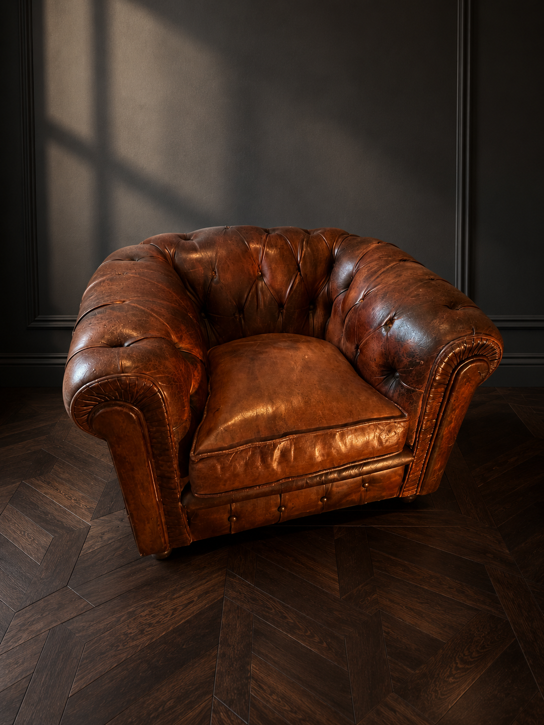 PAREJA DE SILLONES CHESTERFIELD CLUB VINTAGE - Imagen 5