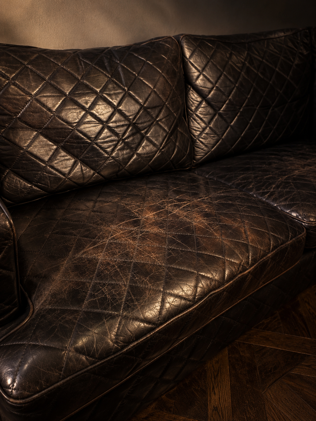 Sofá de cuero acolchado "Diamond" - Imagen 5