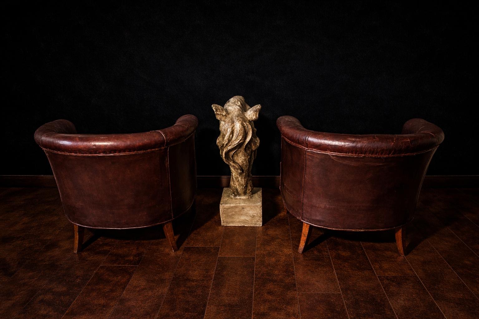 PAREJA SILLONES CLUB FRANCESES ORIGINALES CIRCA 1930 - Imagen 2