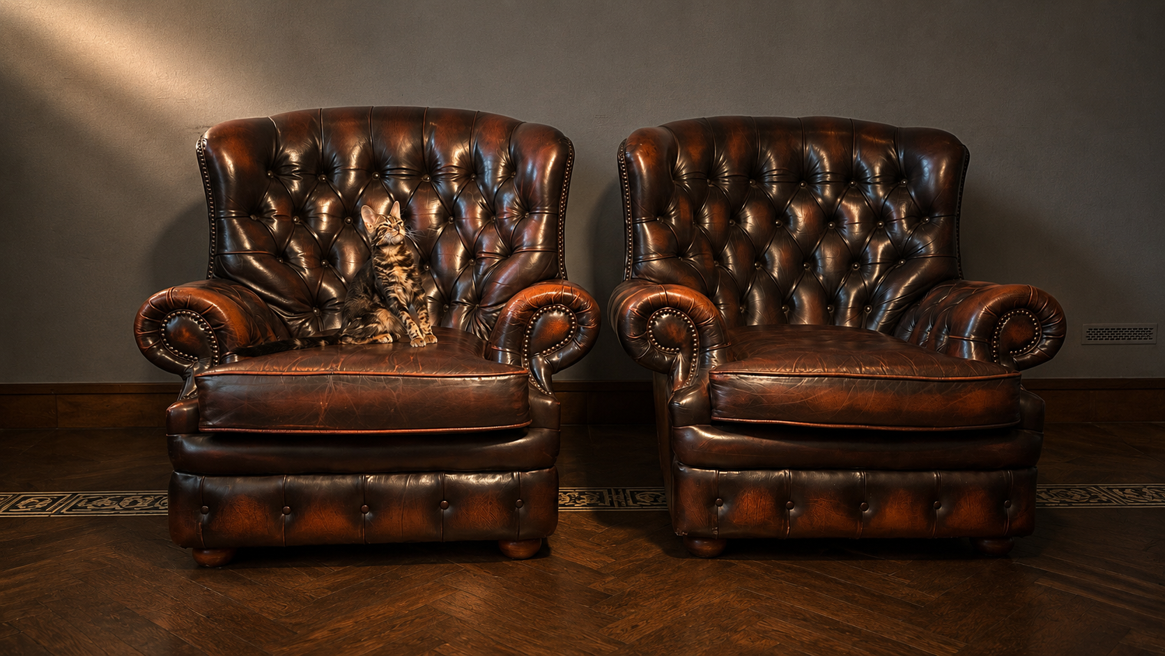 PAREJA BUTACAS CHESTERFIELD CLUB INGLESAS BURDEOS - Imagen 5