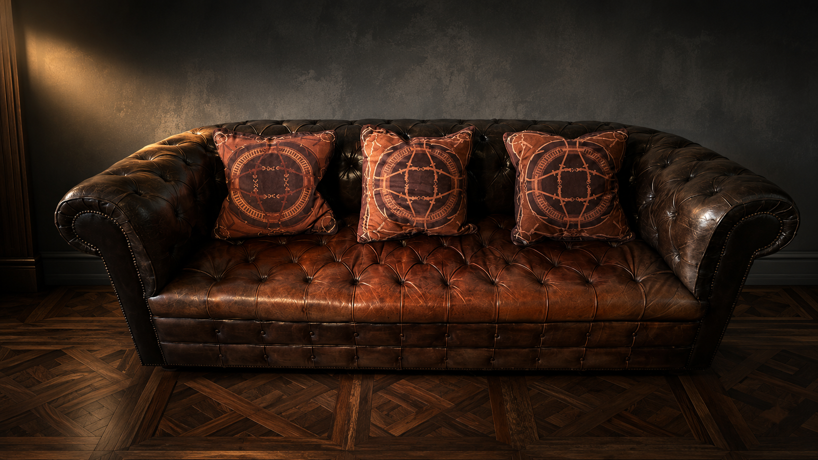 SOFA CHESTERFIELD CIRCA 1950 TRICOLOR - Imagen 7