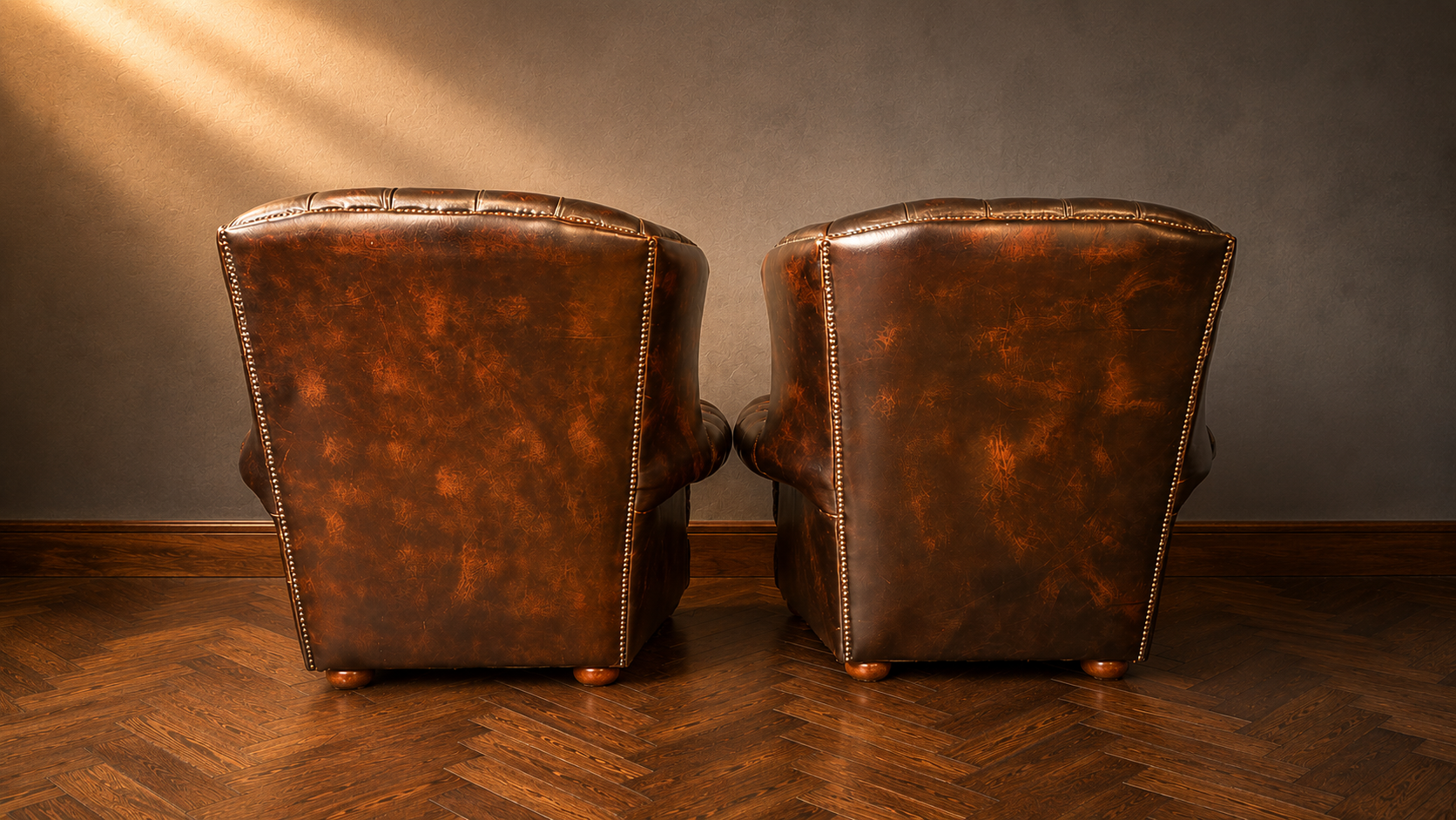 PAREJA BUTACAS CHESTERFIELD CLUB INGLESAS BURDEOS - Imagen 9