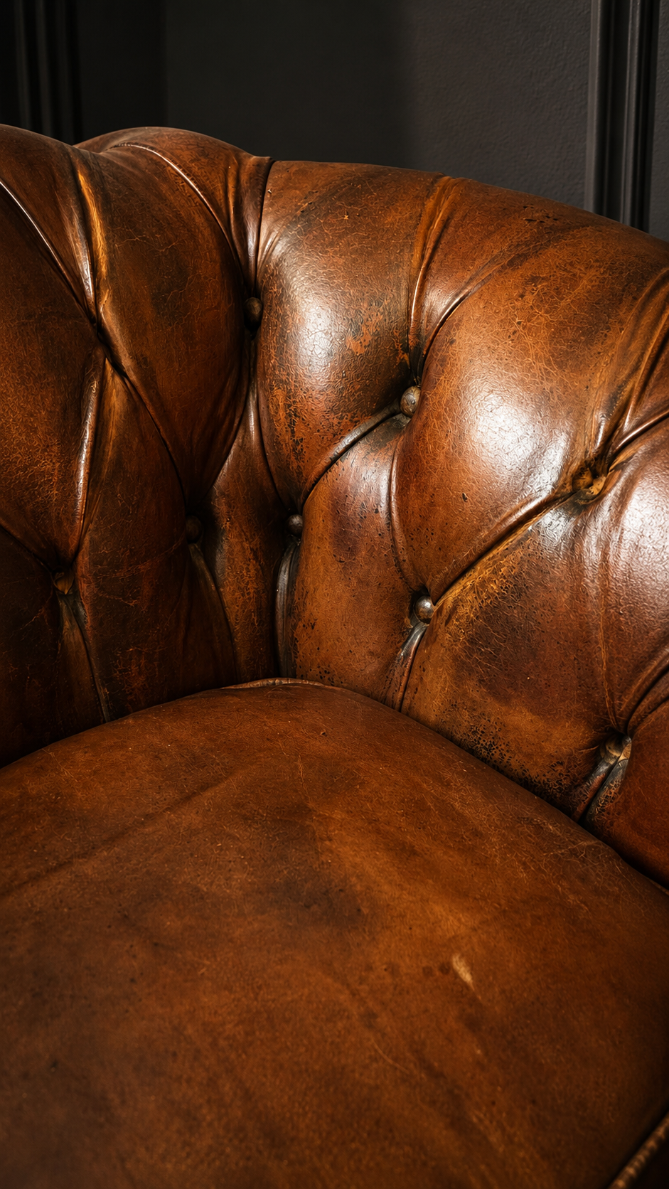 PAREJA DE SILLONES CHESTERFIELD CLUB VINTAGE - Imagen 3