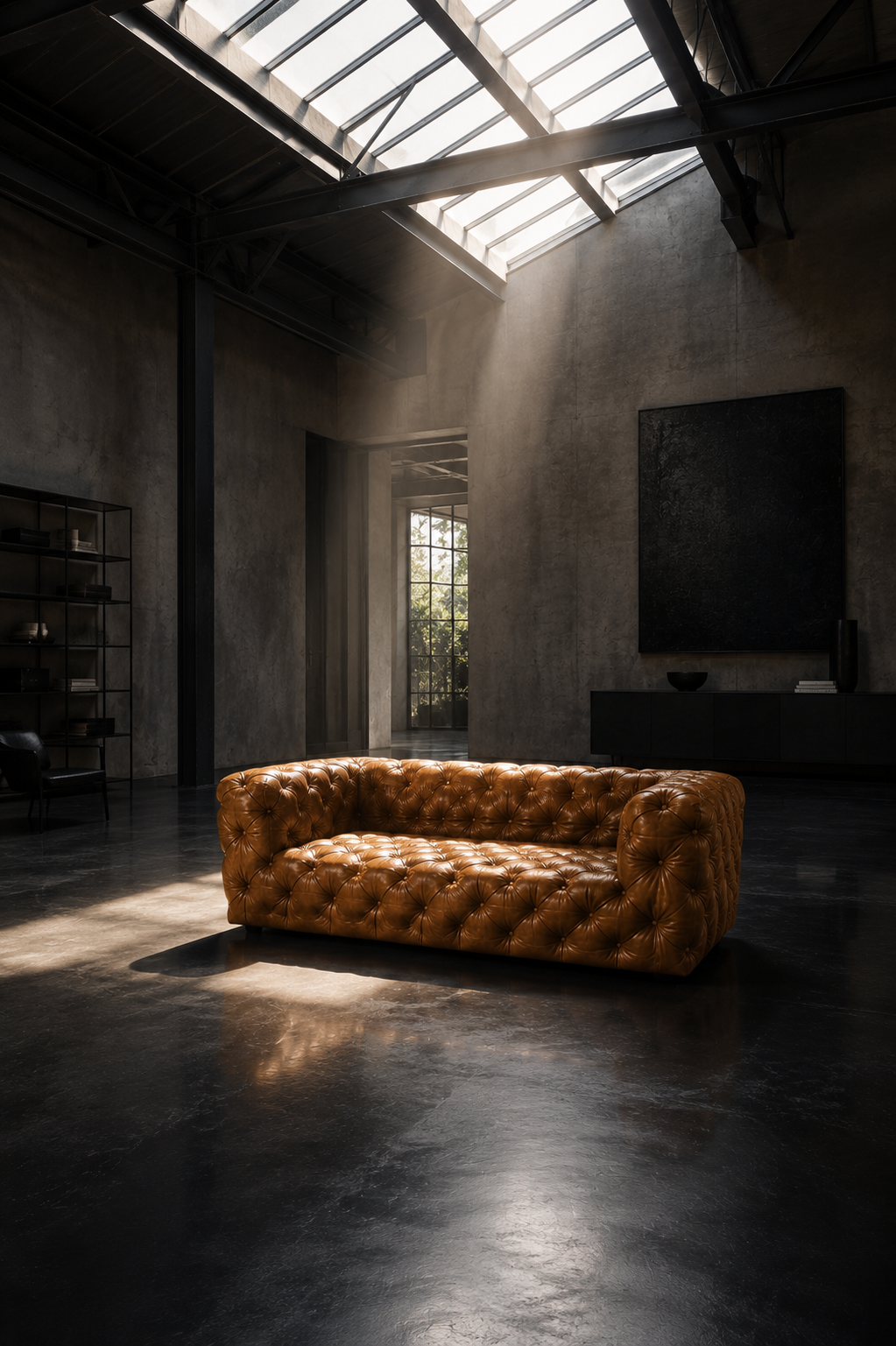 SOFA PIEL ANILINA TIMOTHY OULTON MODELO TRIBECA TUFTED - Imagen 6