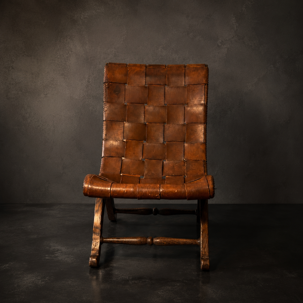 sillon-safari-artesanal-en-cuero-trenzado-the-patina-house
