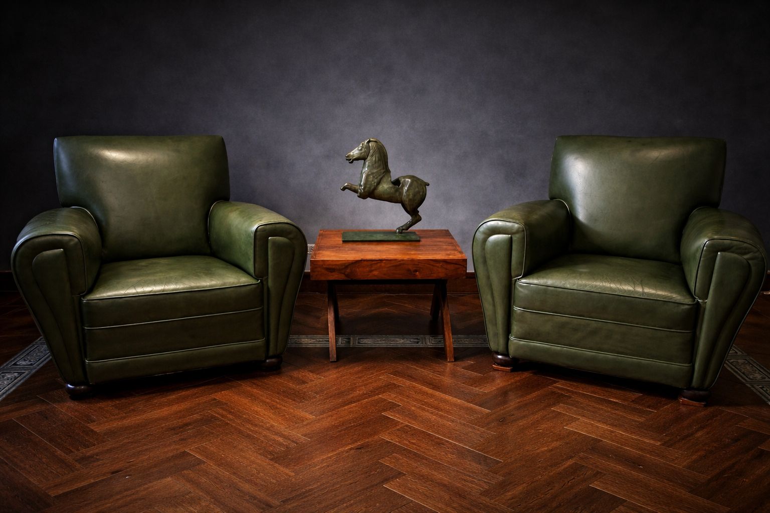 PAREJA DE BUTACAS CLUB CONTEMPORANEAS CUERO VERDE - Imagen 4