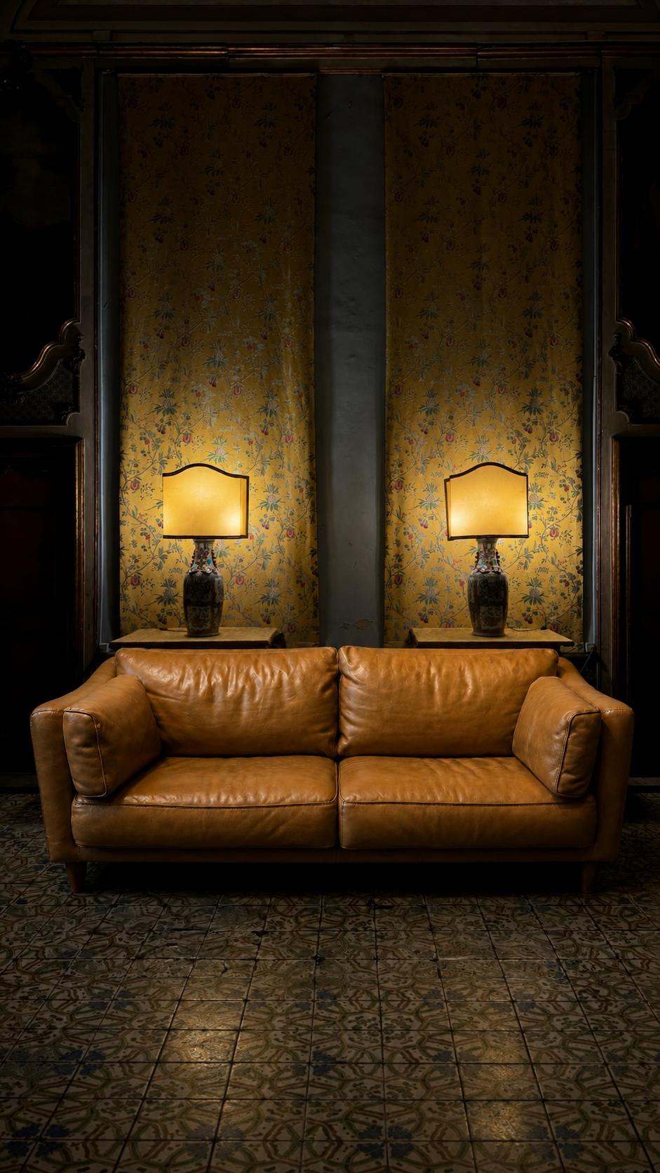 SOFA BAXTER EN PIEL COLOR MIEL - Imagen 7