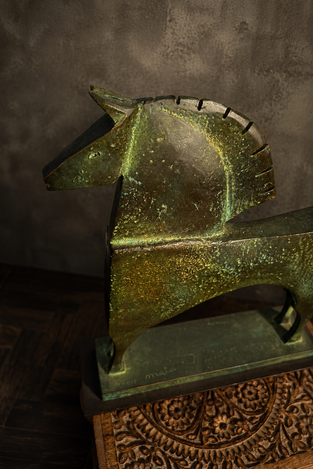 CARLOS MATA “Kyros” Caballo en bronce patinado Edición limitada 197/275 - Imagen 2