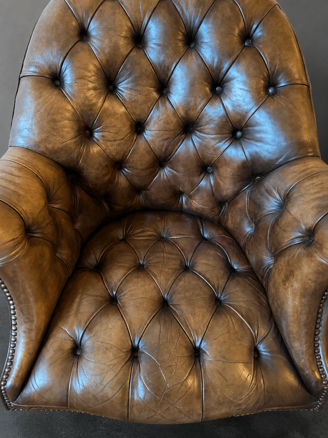 BUTACA CHESTERFIELD INGLESA GIRATORIA DE ESCRITORIO - Imagen 4
