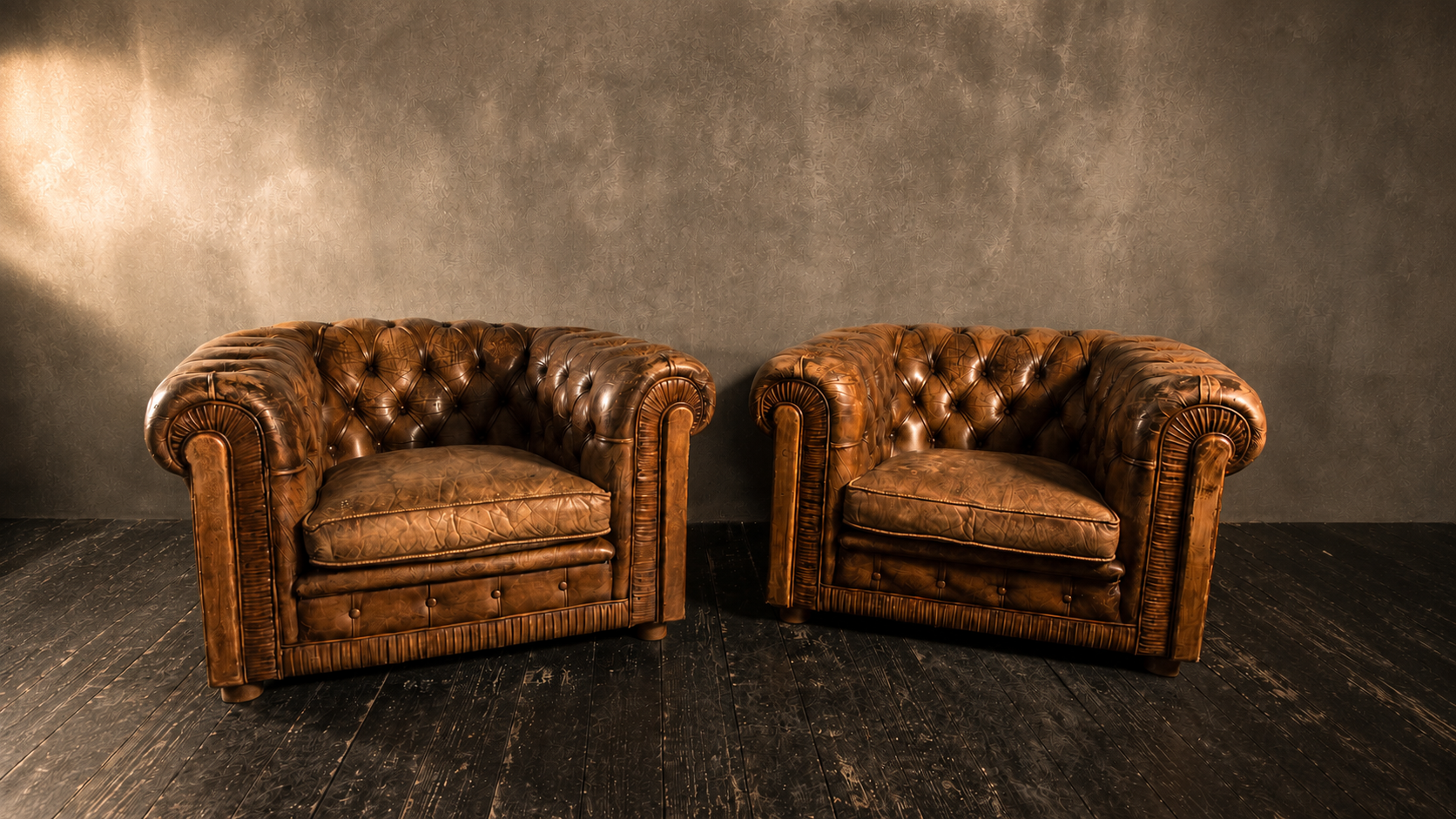 CONJUNTO SOFA CHESTER 3 PLAZAS Y 2 SILLONES CIRCA. 1970 - Imagen 9