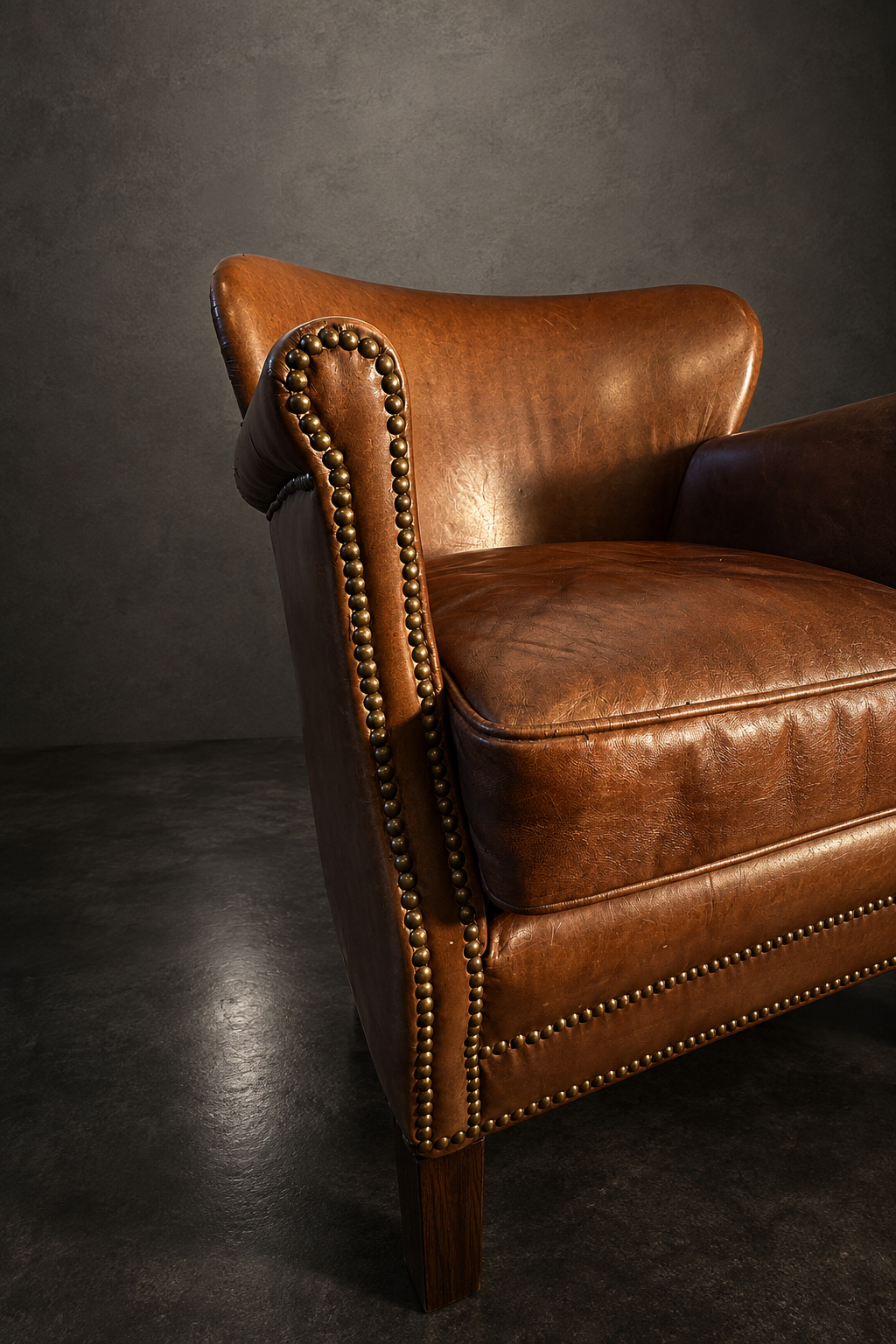 RESTORATION HARDWARE PROFESSOR LEATHER CHAIR CIRCA 2014 - Imagen 3