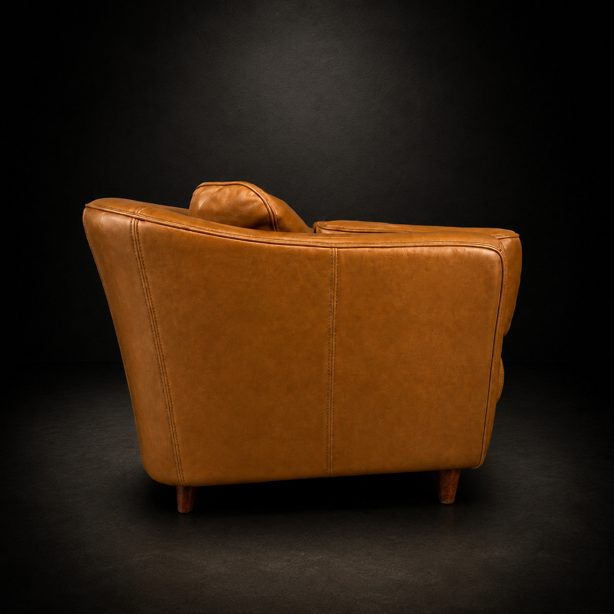 SOFA BAXTER EN PIEL COLOR MIEL - Imagen 3